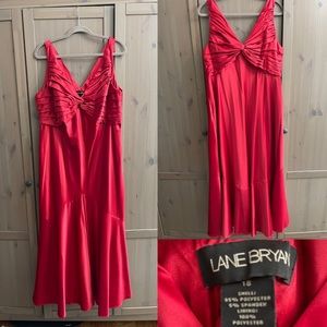Red Satin Mermaid Gown